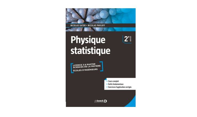 Publication De L'ouvrage "Physique Statistique", 2ème édition ...